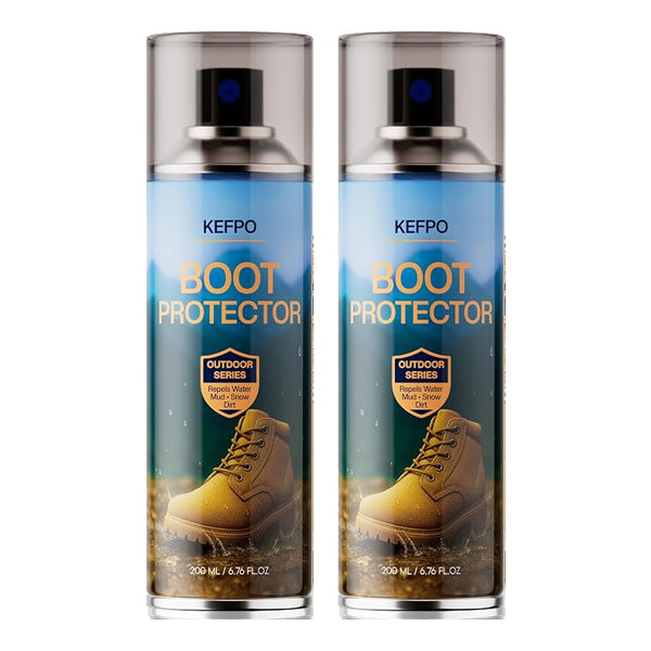 2 Pack - KEFPO Durable Water Repellent for Boots Suede, Leather, Fabric 6.76oz KEFPO